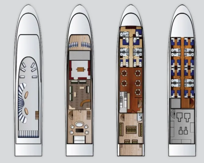 Layout Plan of M/Y Andromeda in Saudi Arabia