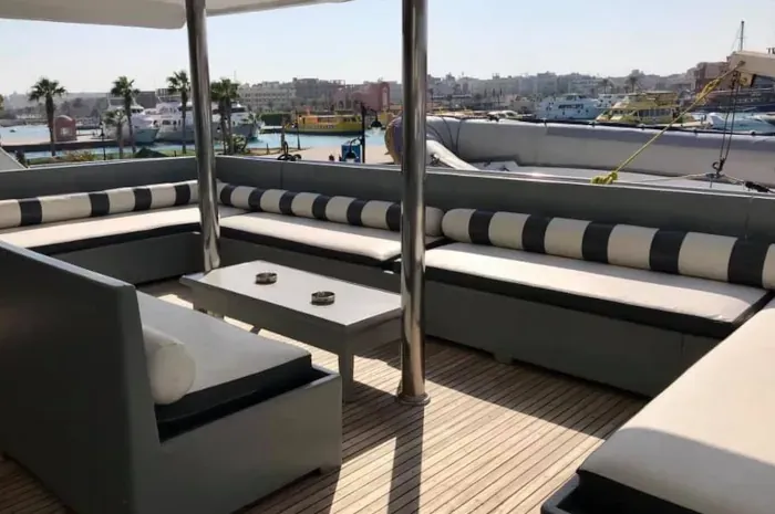 Covered Deck on M/Y Andromeda in Saudi Arabia