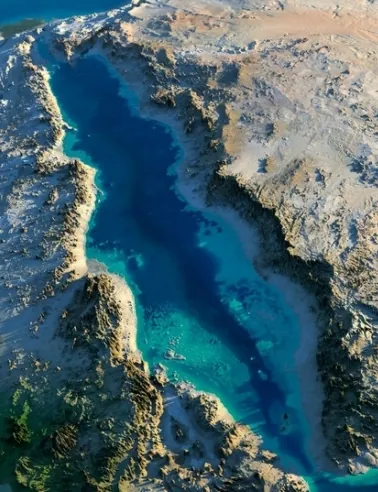 Red Sea from satellite view